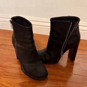 Rag and Bone Black Leather Ankle Boots
